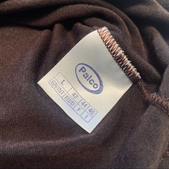 PALCO  BROWN TURTLENECK SLEEVELESS TOP STRETCHY WOMEN SIZE LARGE - Picture 2 of 2